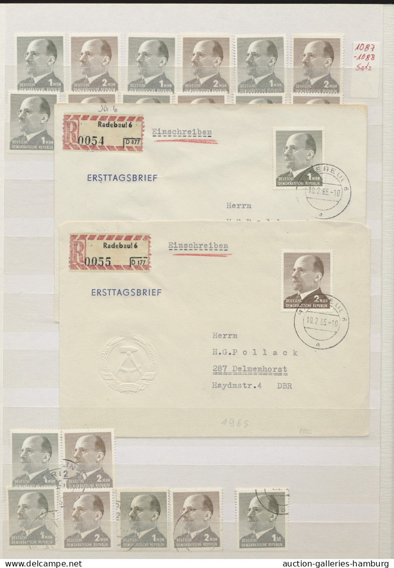 **/o/Brf. DDR: 1961-1970, Postfrische Und Gestempelte Spezialsammlung Der Ulbricht-Dauerse - Collections