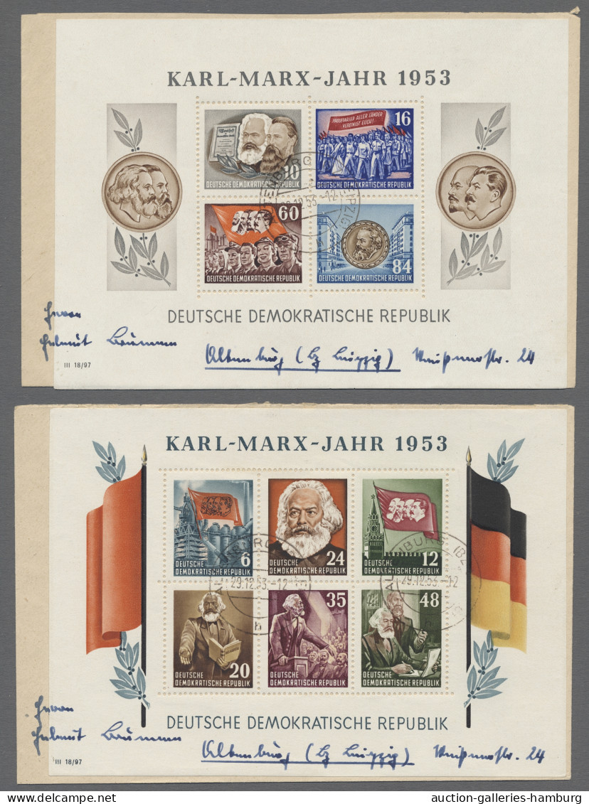 FDC/Brf. DDR: 1949-1990, ERSTTAGSBRIEFE, schon in den ersten Jahren reichhaltige, ab Ende