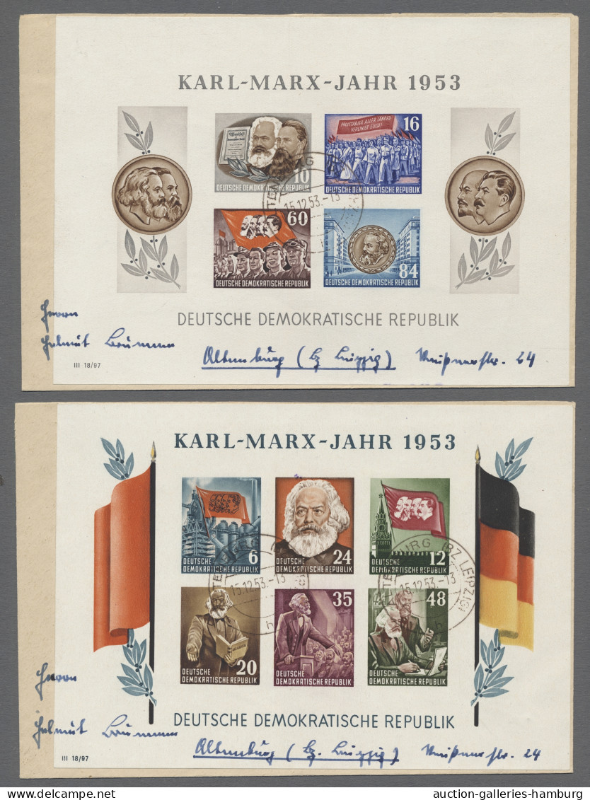 FDC/Brf. DDR: 1949-1990, ERSTTAGSBRIEFE, schon in den ersten Jahren reichhaltige, ab Ende