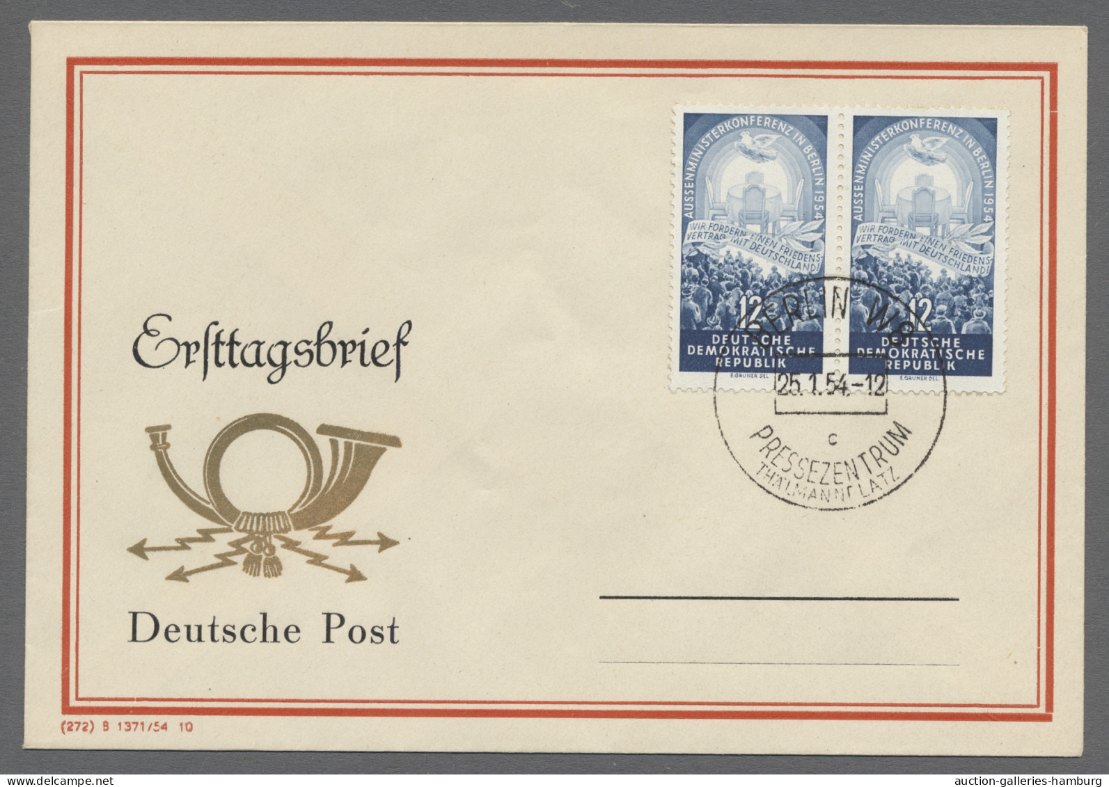 FDC/Brf. DDR: 1949-1990, ERSTTAGSBRIEFE, schon in den ersten Jahren reichhaltige, ab Ende