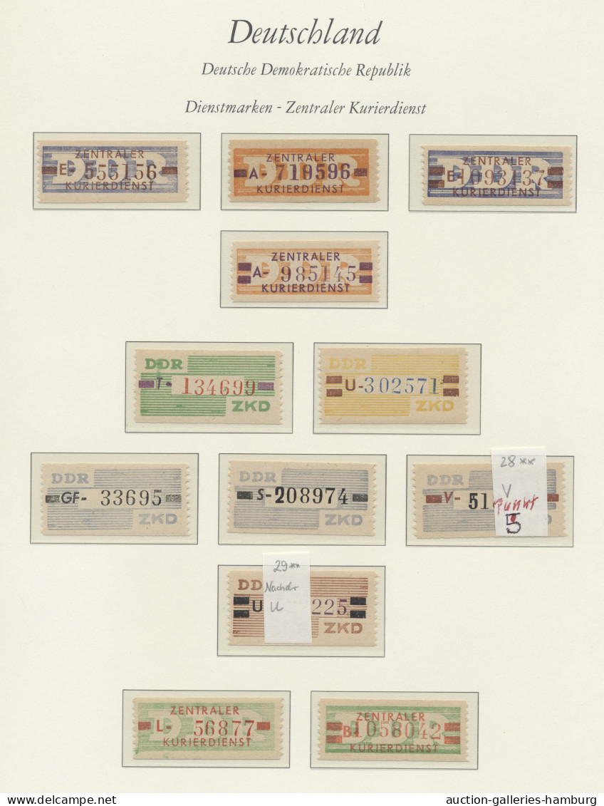 **/o/o/Briefstück/Brf. DDR - Dienstmarken: 1954-1965, Postfrische Und Gestempelte Sammlung In Einem Vor - Andere & Zonder Classificatie