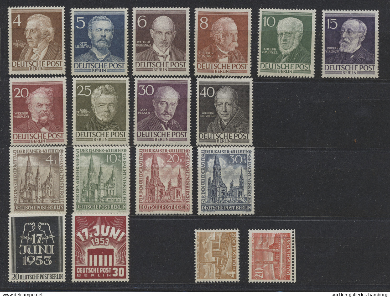 O Berlin: 1949-1953, Postfrische Und Gestempelte Dublettenpartie Von Diversen Mitt - Used Stamps