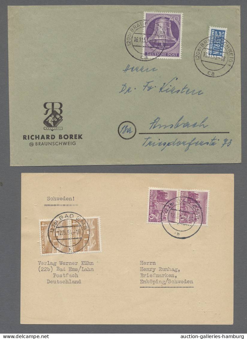 Brf. Berlin: 1948/83, Schöne Partie Von 41 Belegen überwiegend Bis 1960, Dabei Einzel - Covers & Documents