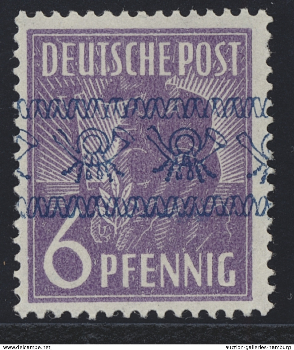 **/*/o Bizone: 1948-1949, Spezialsammlung der Band- und Netzaufdrucke auf den 1. und 2.