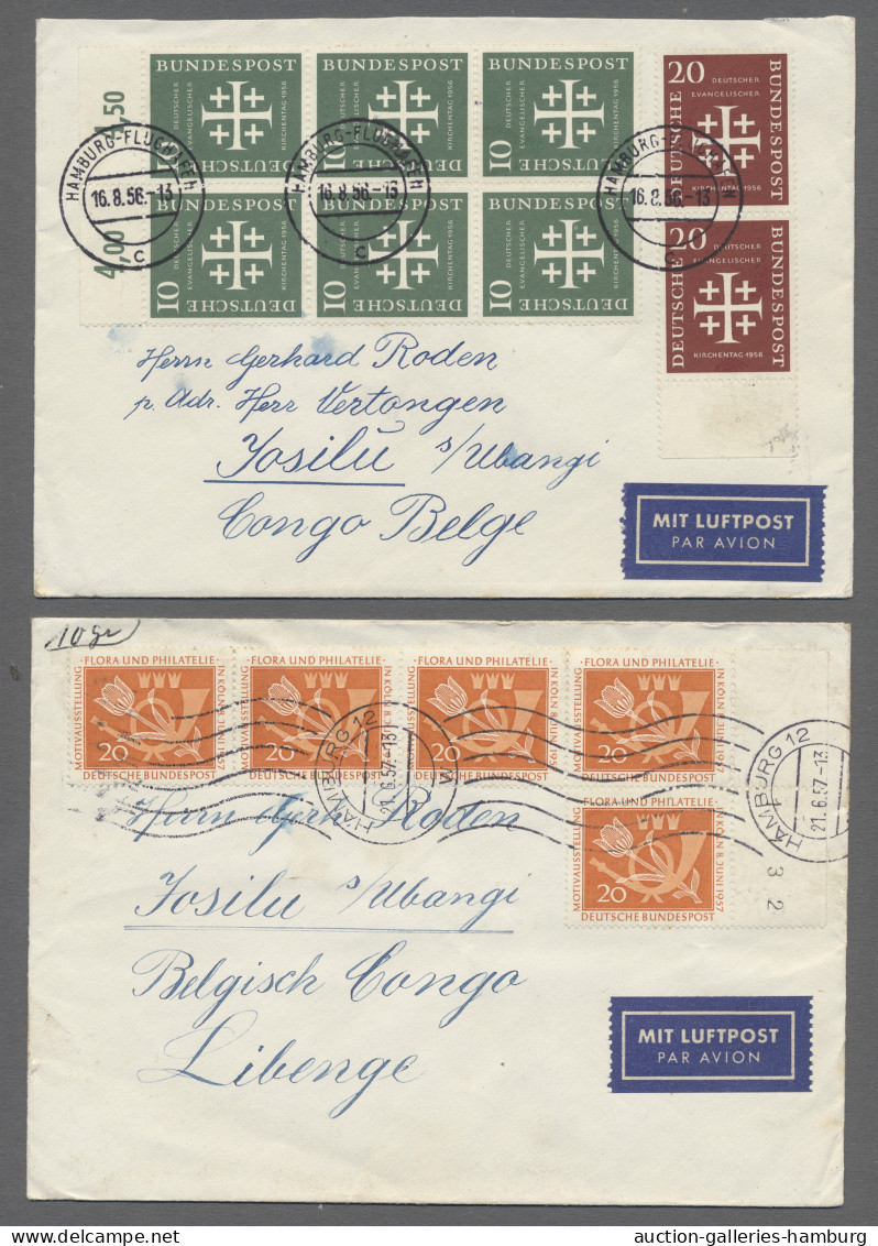 Brf./AK Bundesrepublik Deutschland: 1955-1966, Partie Von 41 Belegen Mit U.a. Frankierte - Collections