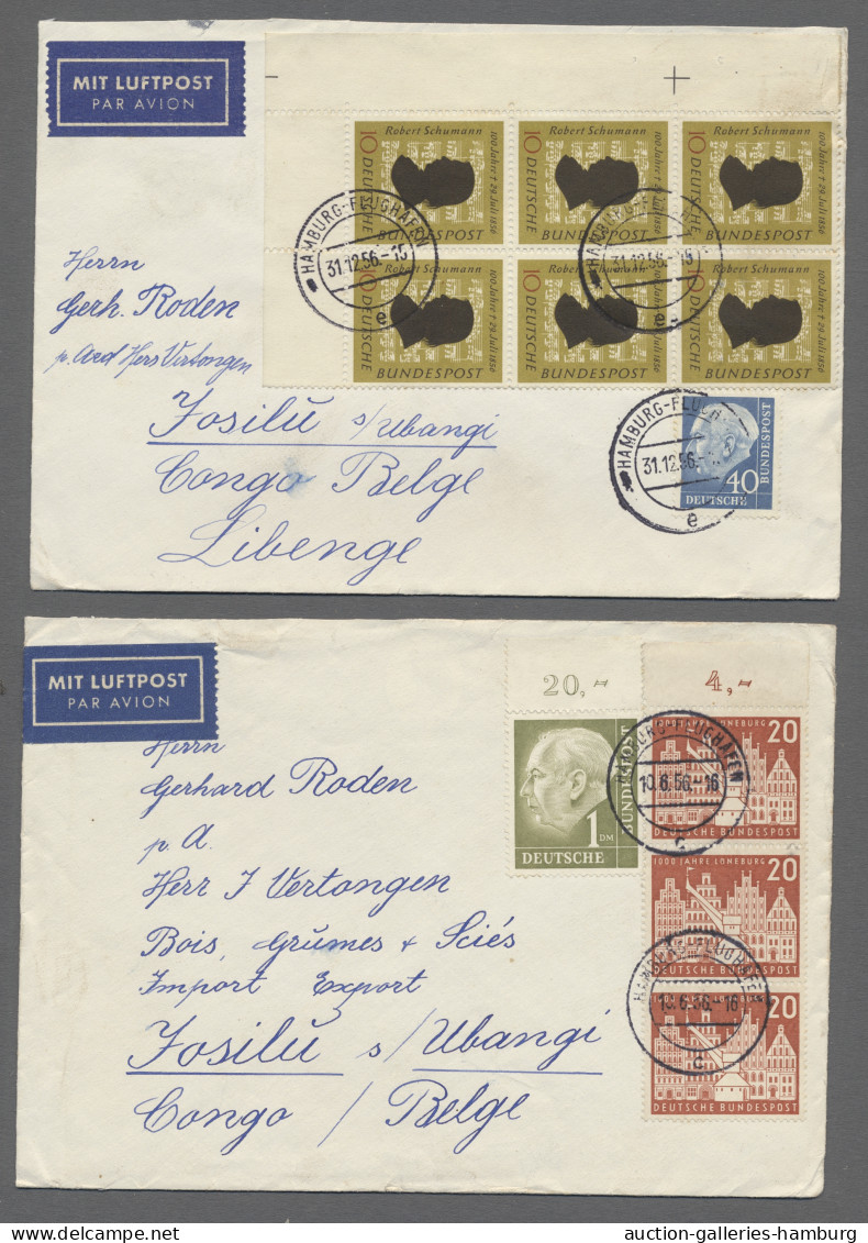 Brf./AK Bundesrepublik Deutschland: 1955-1966, Partie Von 41 Belegen Mit U.a. Frankierte - Colecciones