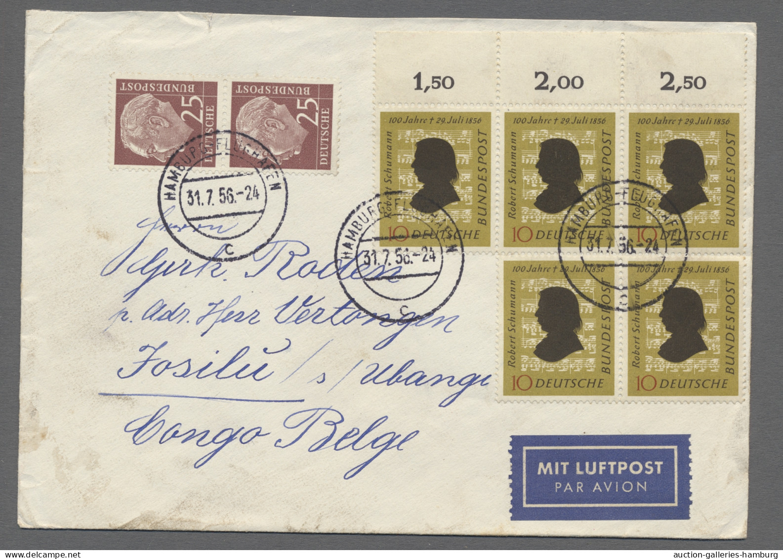 Brf./AK Bundesrepublik Deutschland: 1955-1966, Partie Von 41 Belegen Mit U.a. Frankierte - Collections