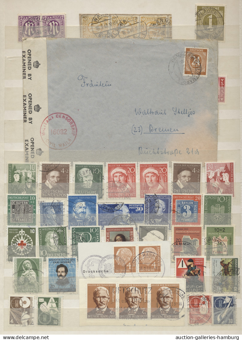 O/Cover/PPC/GA Europe: 1850-1983, überwiegend Gestempelte Dublettenpartie In Einem Einsteckbuch - Europe (Other)