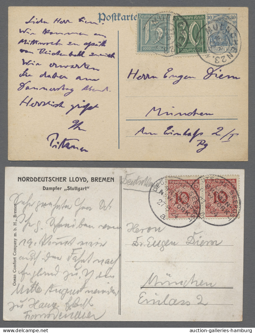 Cover/PPC/GA Europe: 1907-1960, Partie Von 66 Belegen Mit U.a. Bayern, Deutschem Reich, Itali - Andere-Europa