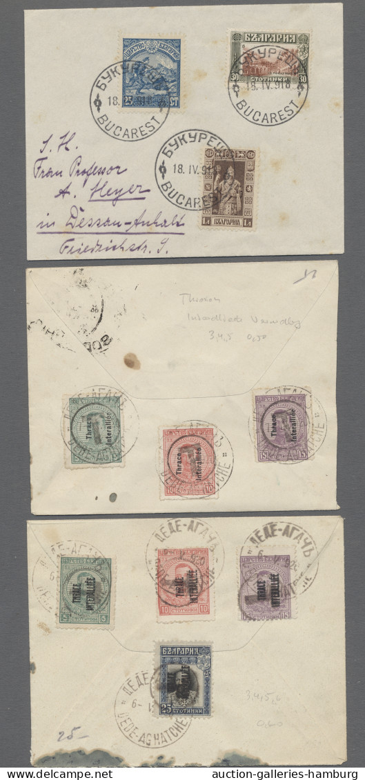 Cover/GA Bulgaria: 1879-1989, BELEGE, 68 Verschiedene Inklusive Ganzsachen Und Bedarfsbel - Briefe U. Dokumente