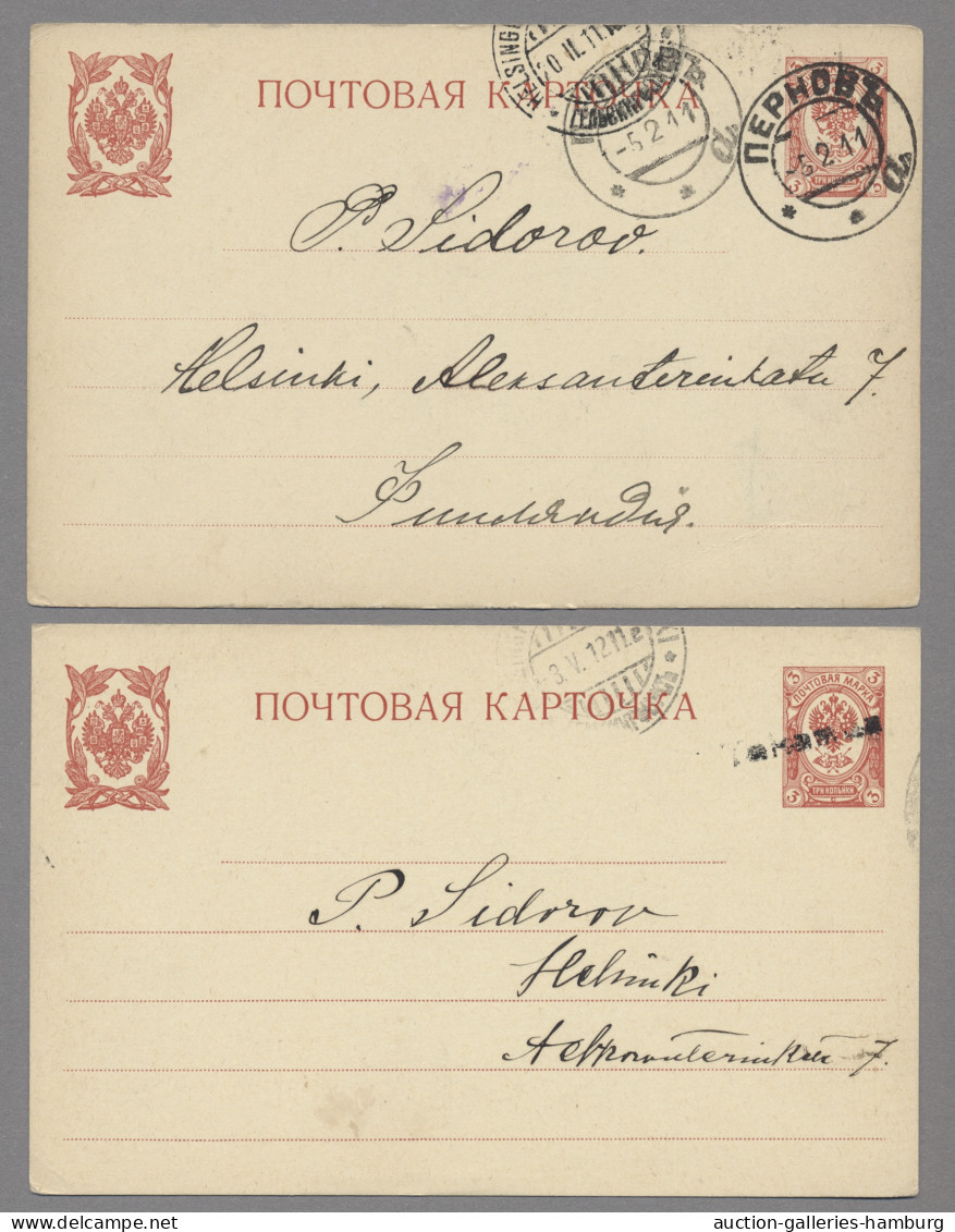 GA Finland - Postal Stationery: 1904-17, 20 Russian Postal Stationery Cards With Ca - Ganzsachen
