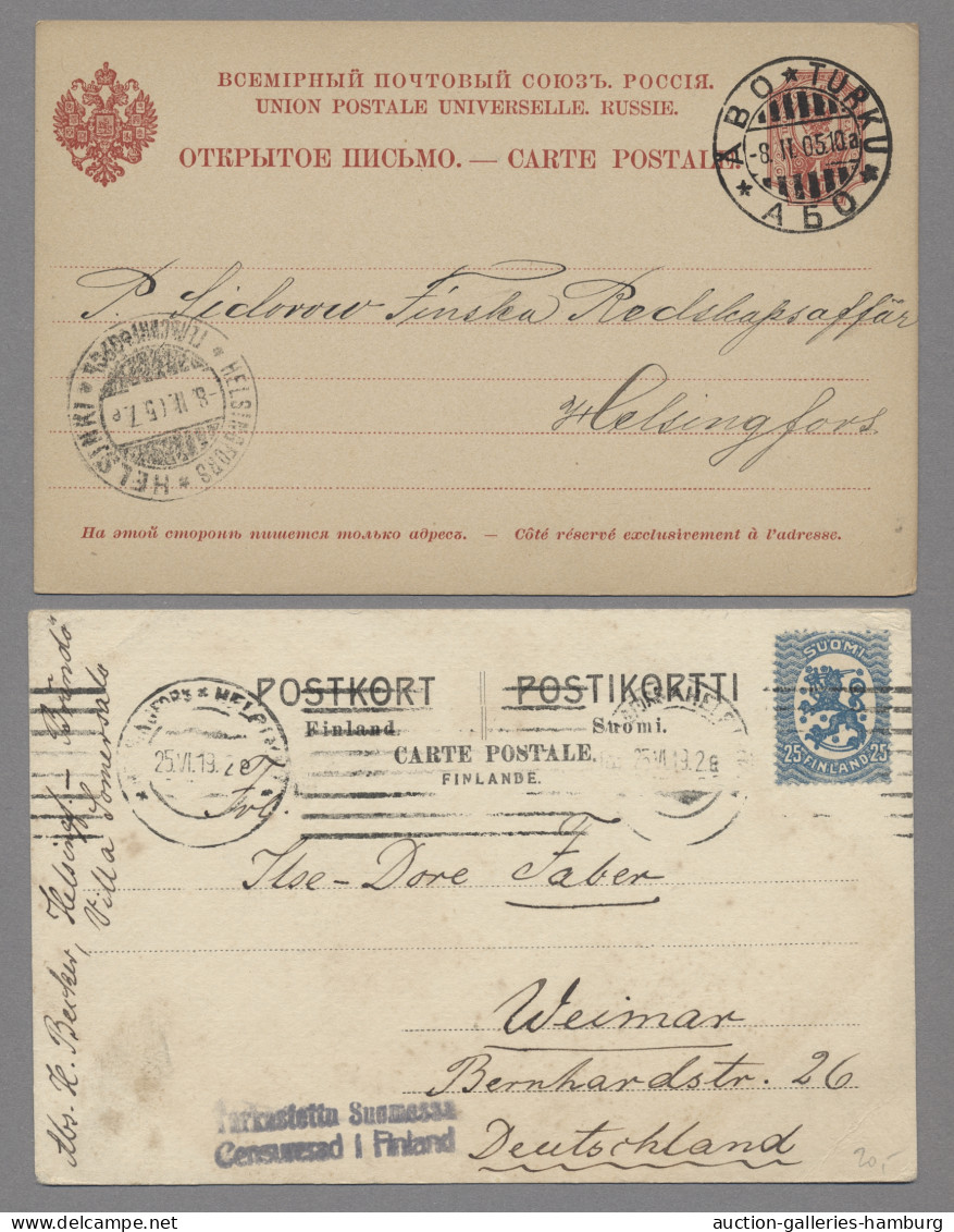 GA Finland - Postal Stationery: 1904-17, 20 Russian Postal Stationery Cards With Ca - Postal Stationery