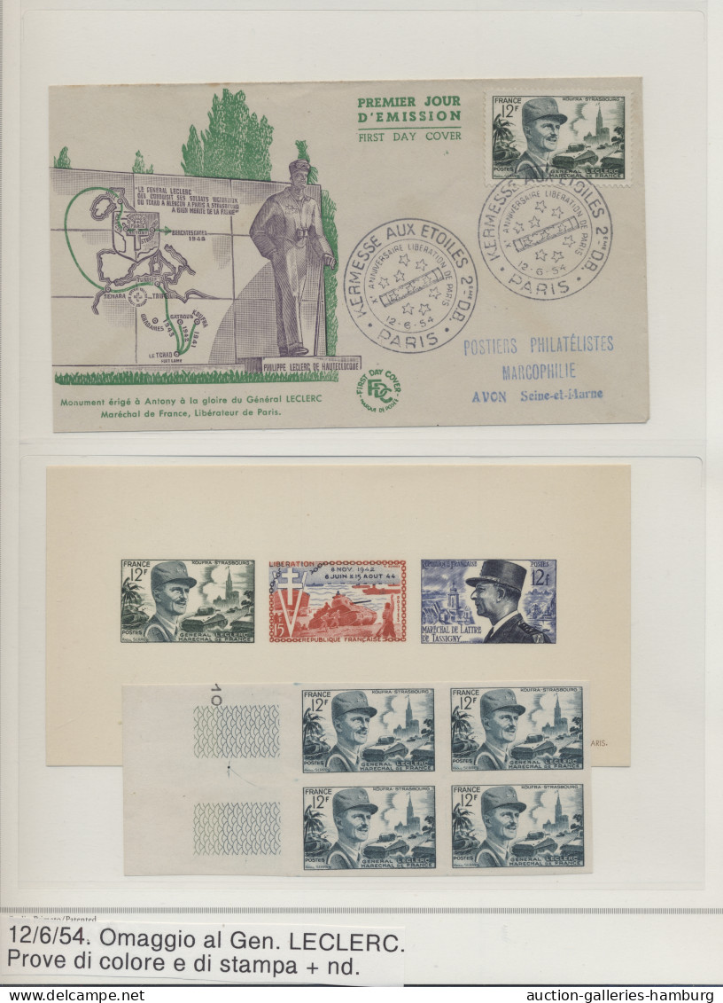**/o/Cover/FDC France: 1939-1998, RESISTANCE, Spezialsammlung In Fünf Ringbindern Auf Ausstellu - Verzamelingen