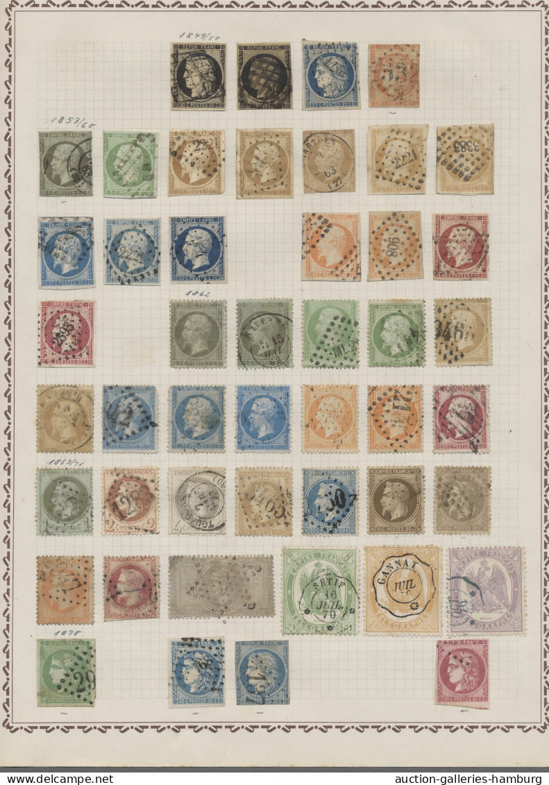 */o France: 1849-1956 (ca.), Ungebrauchte Und Gestempelte Sammlung In Einem Selbstge - Collections