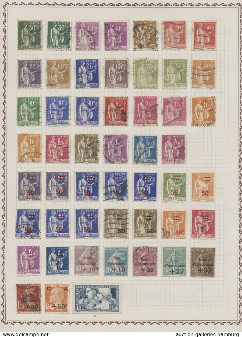 */o France: 1849-1956 (ca.), Ungebrauchte Und Gestempelte Sammlung In Einem Selbstge - Collections