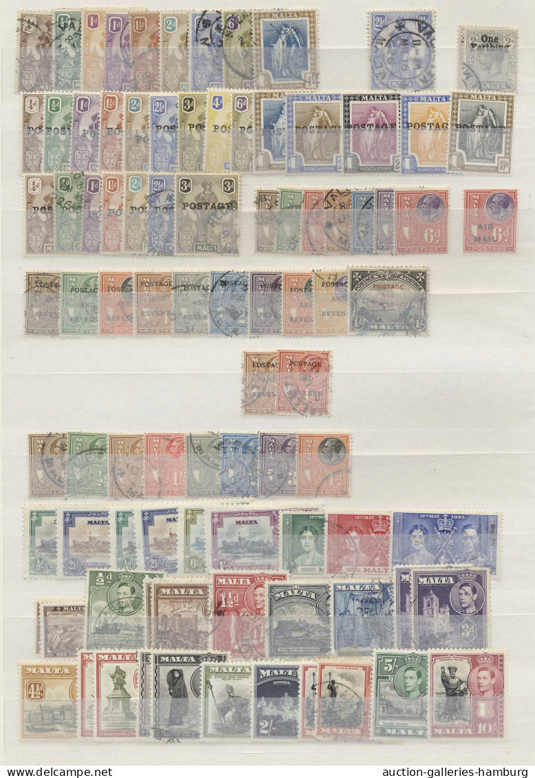 **/*/o Gibraltar: 1860-1991, Sammlung Der Länder Gibraltar Und Malta In Einem Einsteckb - Gibraltar