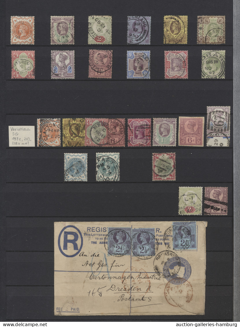 O/*/** Great Britain: 1840-2012 (ca.), Gestempelte/*/** Sammlung In Drei Großen Steckbü - Used Stamps