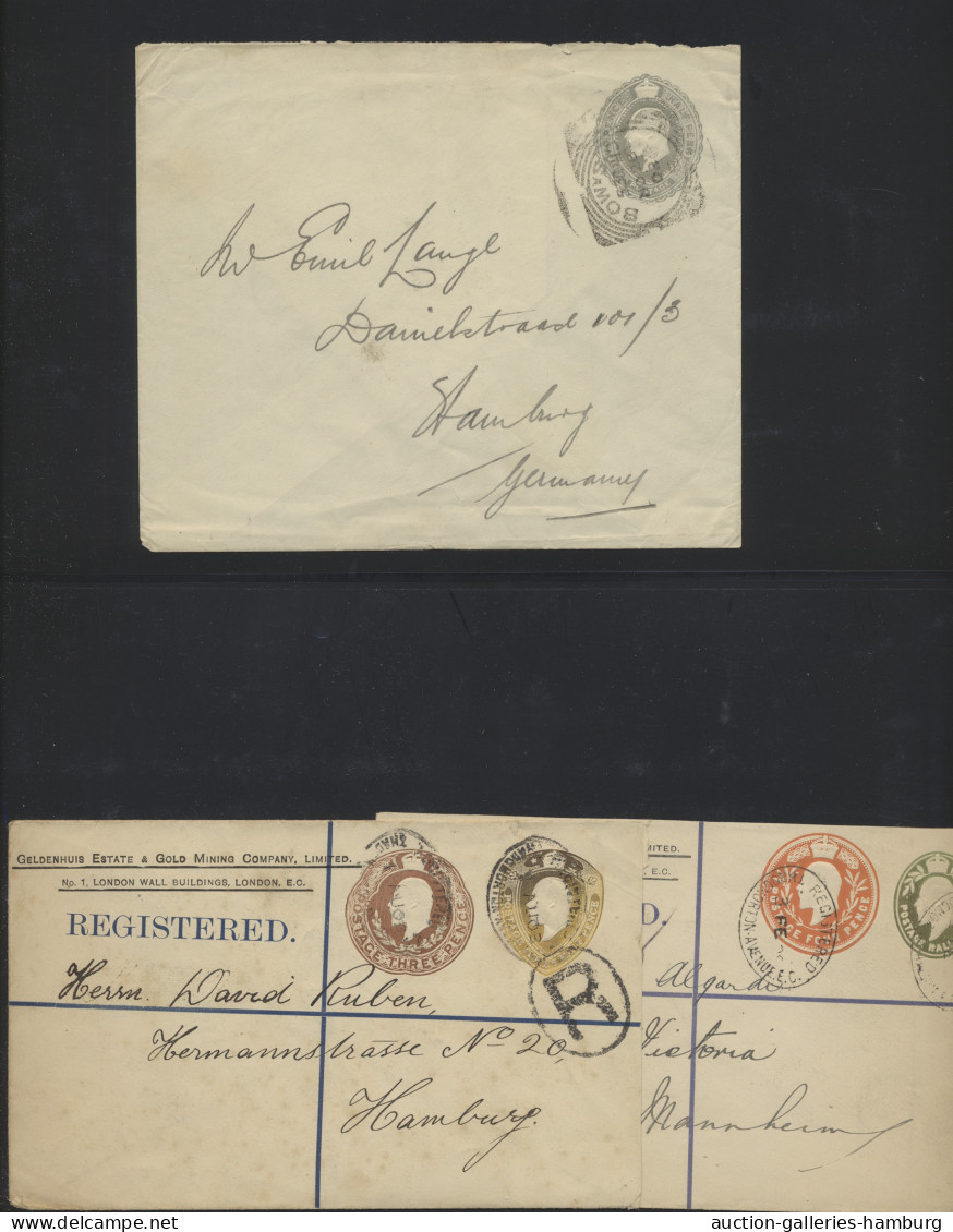 Cover/GA Great Britain: 1902-1978, BELEGE, Sammlung Von Insgesamt 93 Belegen Und Einer Br - Covers & Documents