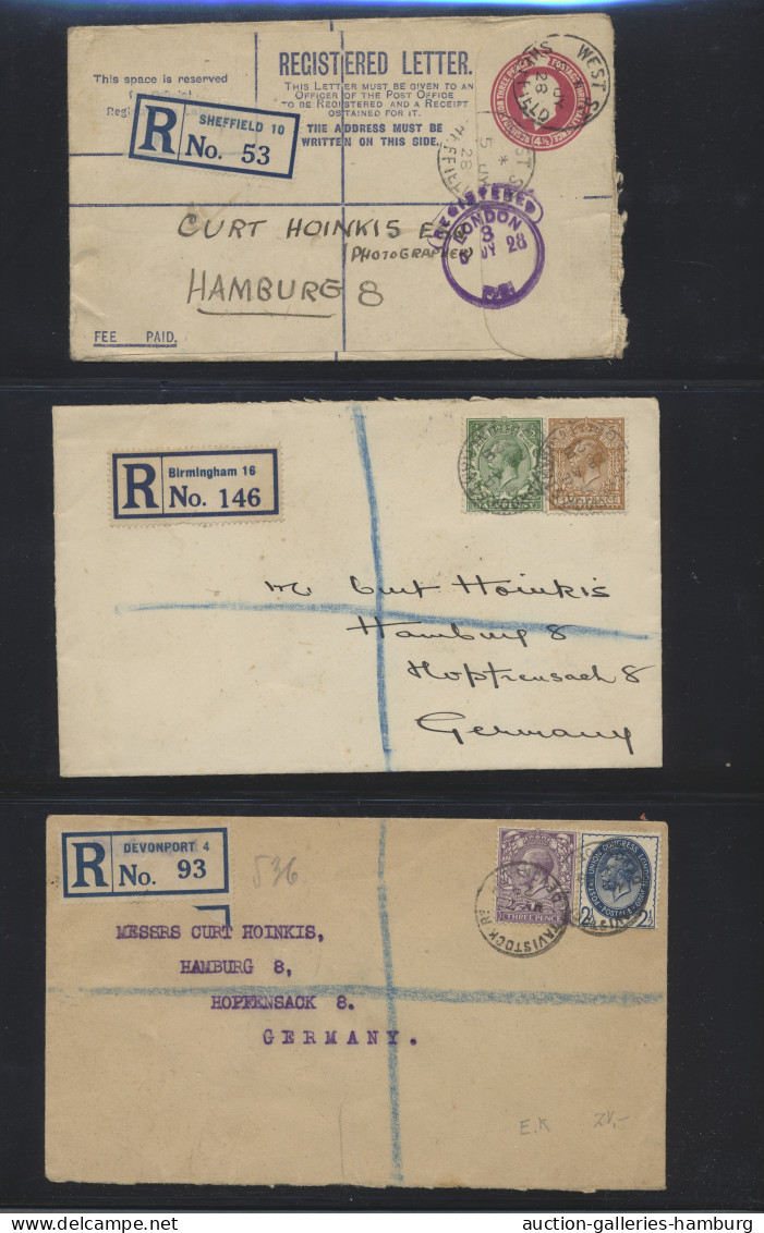 Cover/GA Great Britain: 1902-1978, BELEGE, Sammlung Von Insgesamt 93 Belegen Und Einer Br - Lettres & Documents