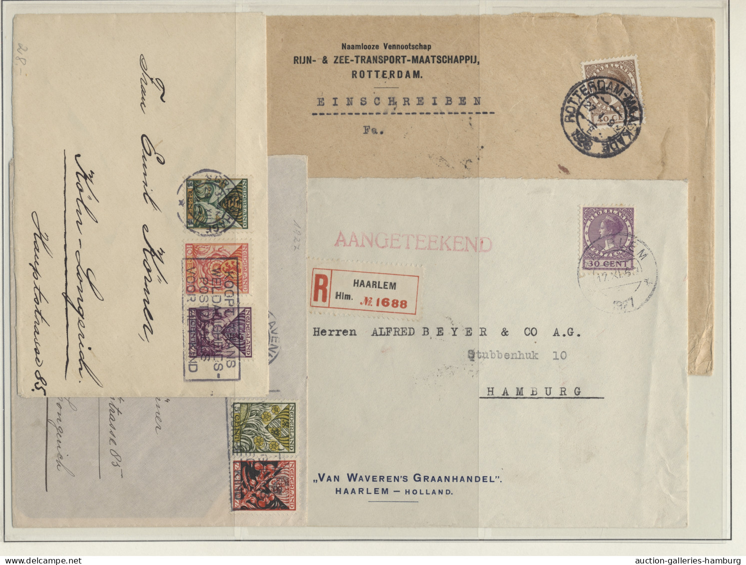 Cover/GA Netherlands: 1842-1991, BELEGE, rund 280 Stück ab einigen Vorphilabriefen, viele