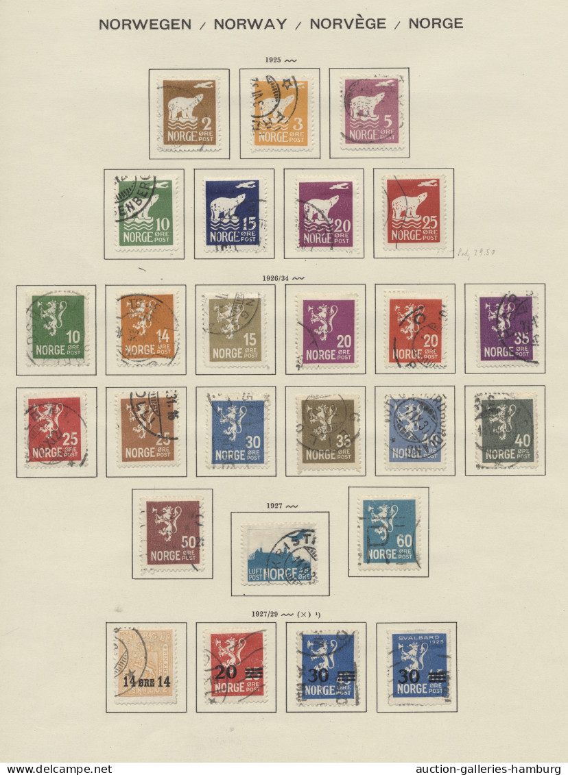 O/* Norway: 1855-1940, überwiegend Gestempelte Sammlung Mit Porto Und Dienst Auf Sch - Used Stamps