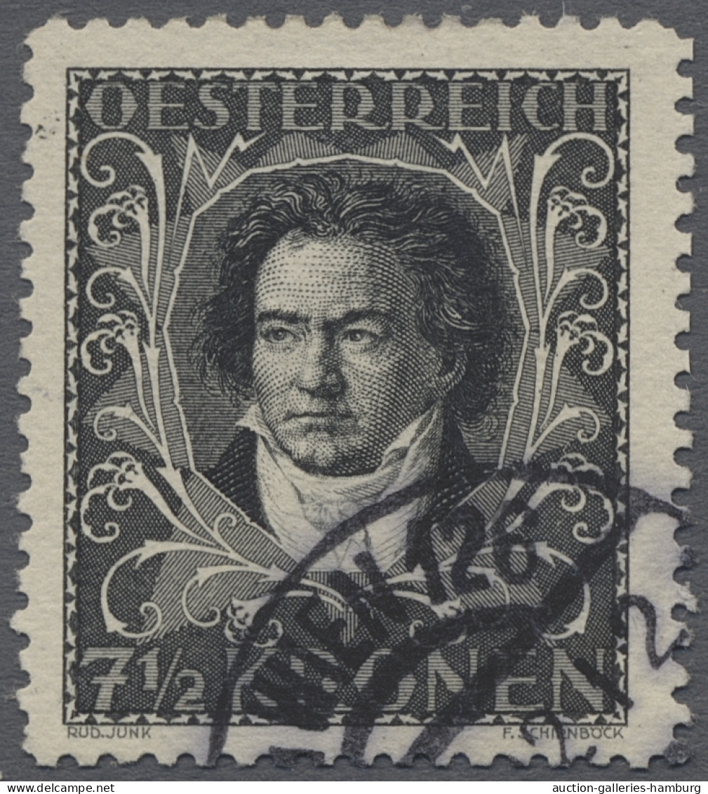 o/Briefstück Österreich: 1850-1938, gestempelte Sammlung in teils spezialisiertem Leuchtturm-