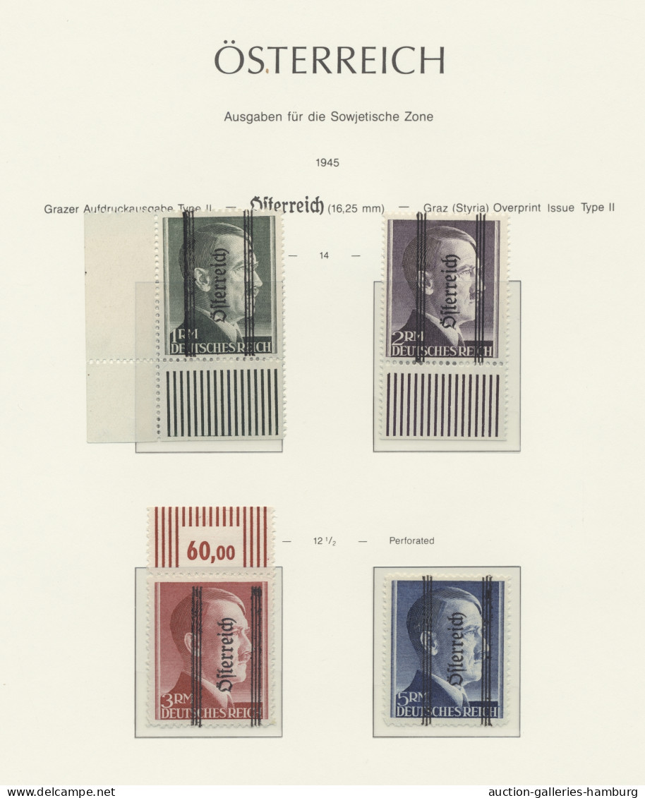 ** Österreich: 1945-2001, In Den Hauptnummern Komplette, Postfrische Sammlung In Zw - Sammlungen