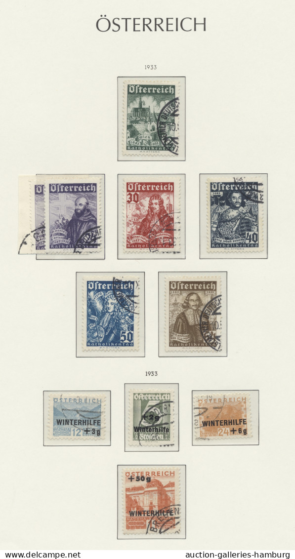 O Österreich: 1921-1937, Weitgehend Vollständige, Gestempelte Sammlung In Leuchttu - Collections