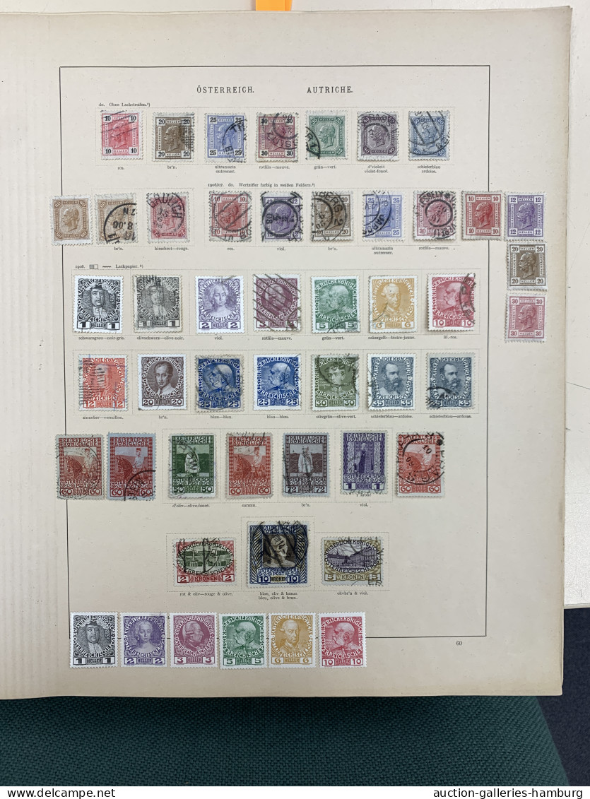 */o/Briefstück Österreich: 1883-1922, Ungebrauchte Und Gestempelte Sammlung In Einem Altem Vord - Collections