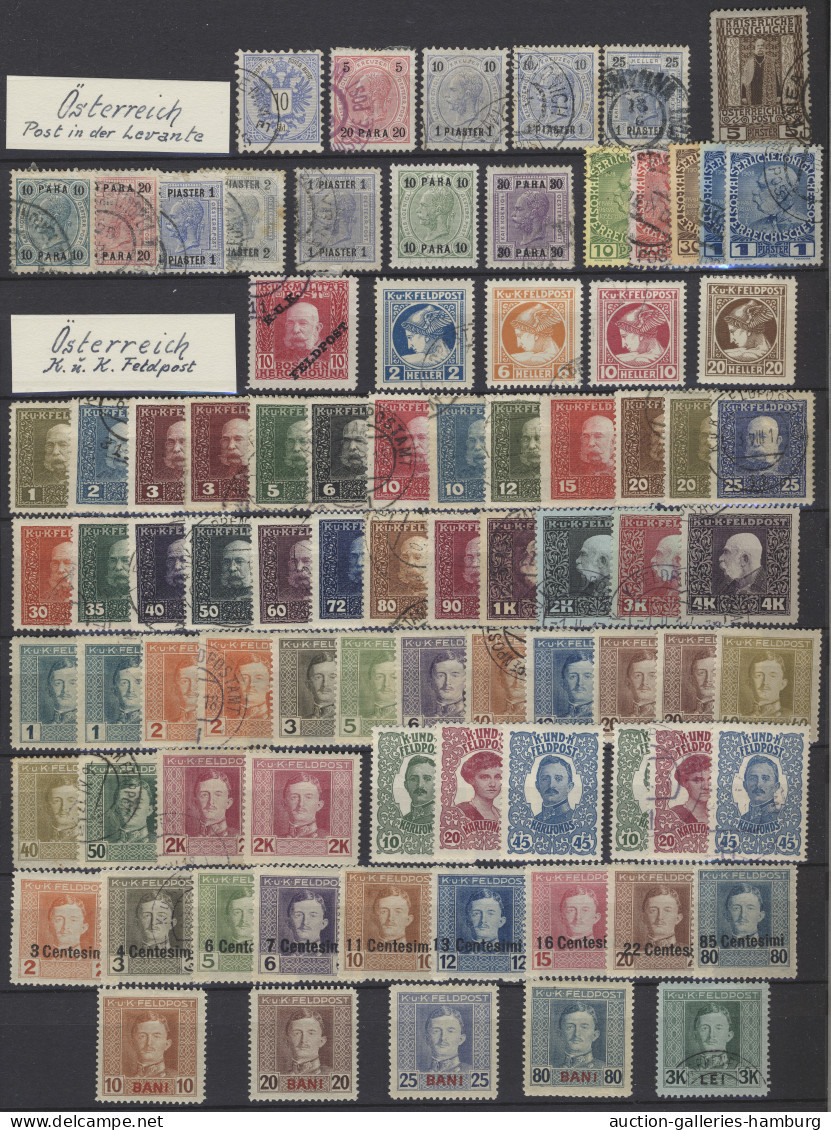 **/*/o Österreich: 1850-1961, Sammlung In Einem Einsteckbuch Mit U.a. Diversem älterem - Collections