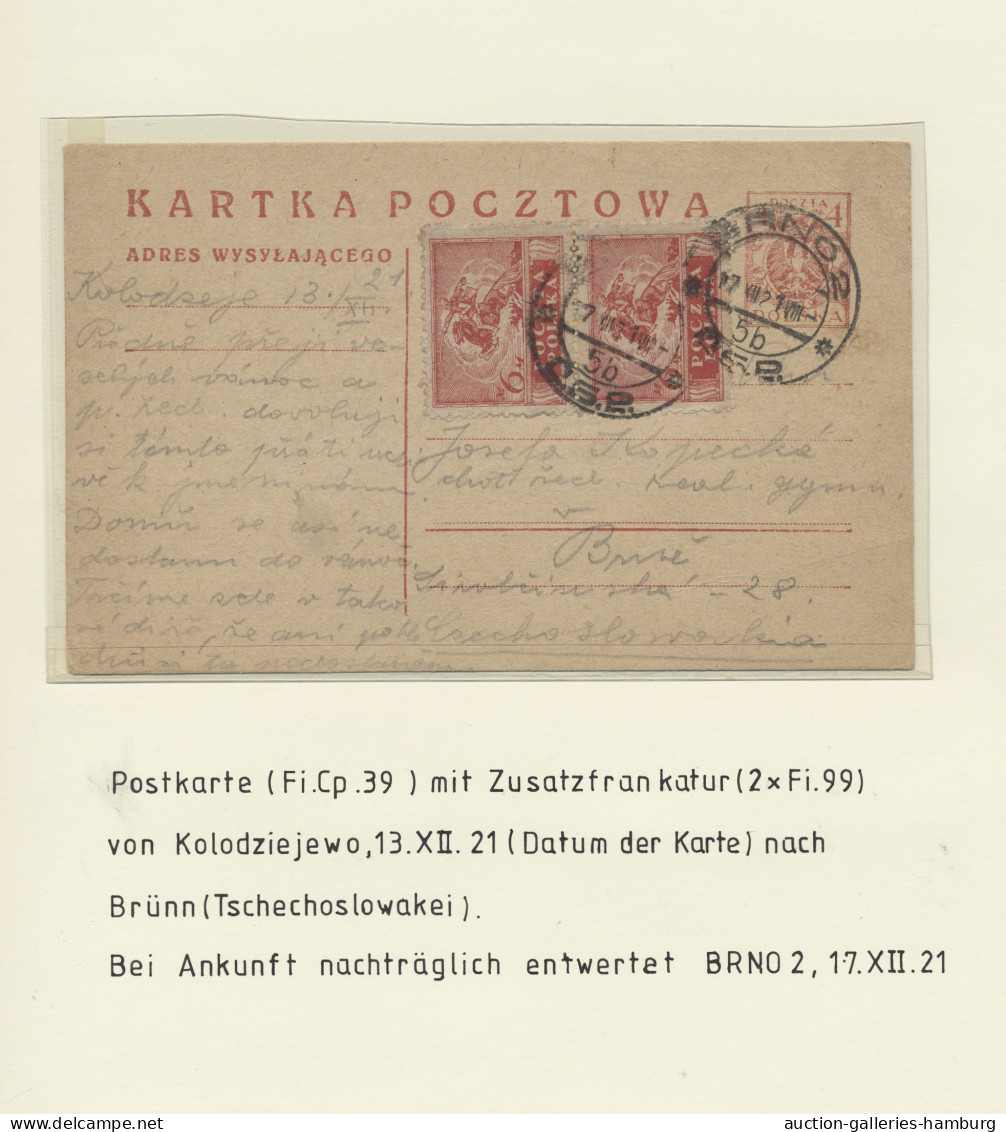 o/Cover Poland: 1919, gestempelte Spezialsammlung der Freimarken aus Mi.Nr. 65 bis 117 i