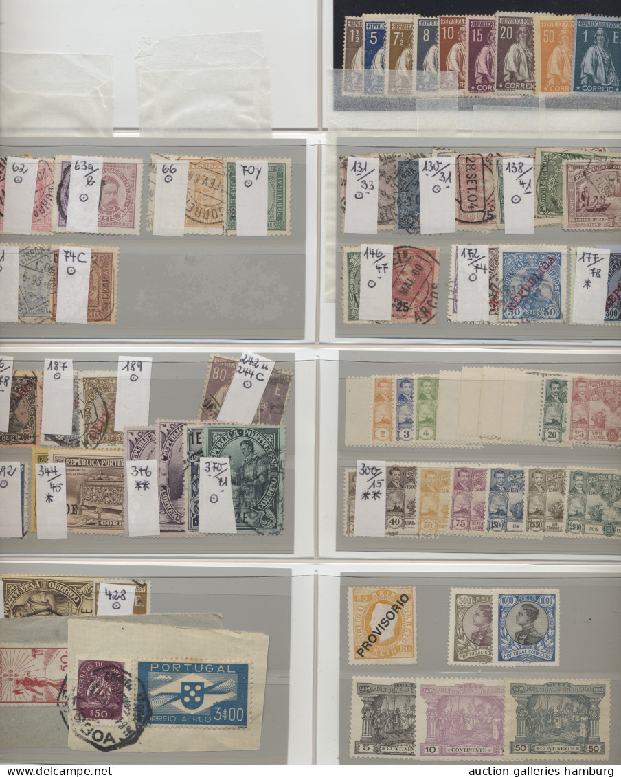 **/*/o Portugal: 1882-1997, Händlerlagerbuch Im Ringbinder, Sehr Dicht Gefüllt Mit Verk - Used Stamps