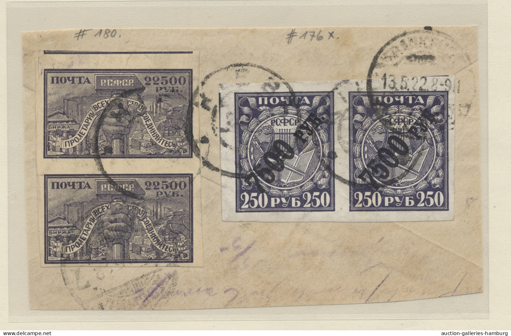 (*)/*/**/o/Cover Russia: 1858/1956 ca., gute alte Sammlung in zwei Vordruckalben, aufgelockert mi