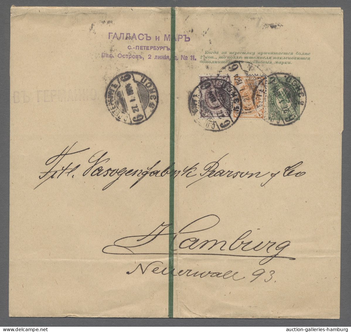 GA/Cover Russia: 1879-1918, BELEGE, Sammlung in Leuchtturm-Ringbinder mit 74 Belegen (und