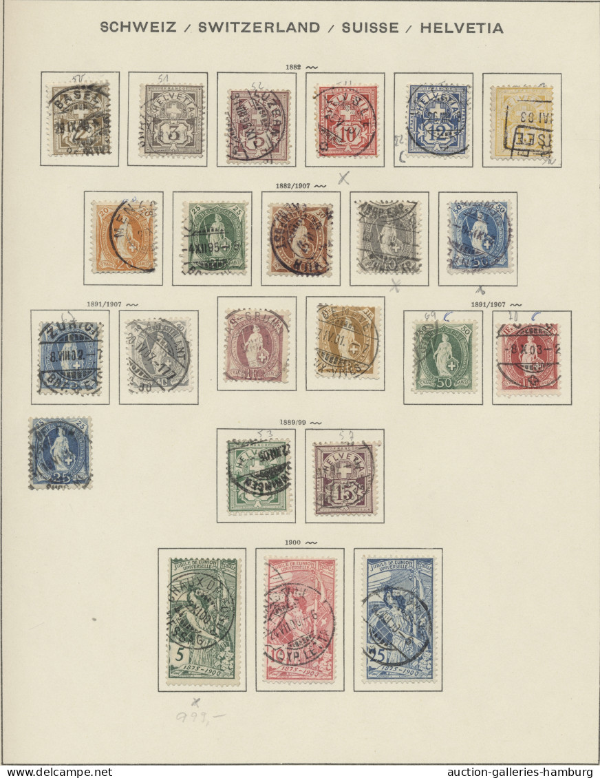 O/**/*/FDC Schweiz: 1854-1971, Gemischt Angelegte Sammlung In Schaubek-Vordruckbinder Ab Fü - Lotes/Colecciones