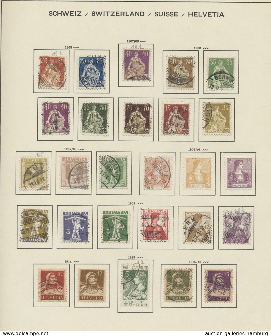 O/**/*/FDC Schweiz: 1854-1971, Gemischt Angelegte Sammlung In Schaubek-Vordruckbinder Ab Fü - Sammlungen