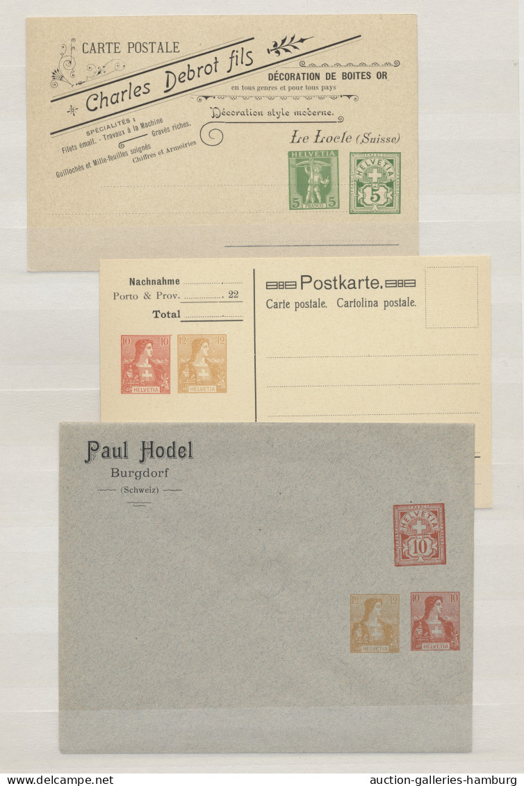 GA/* Schweiz - Privatganzsachen: Sammlung Von 125 Verschiedenen Aktenfrischen Ungebra - Stamped Stationery