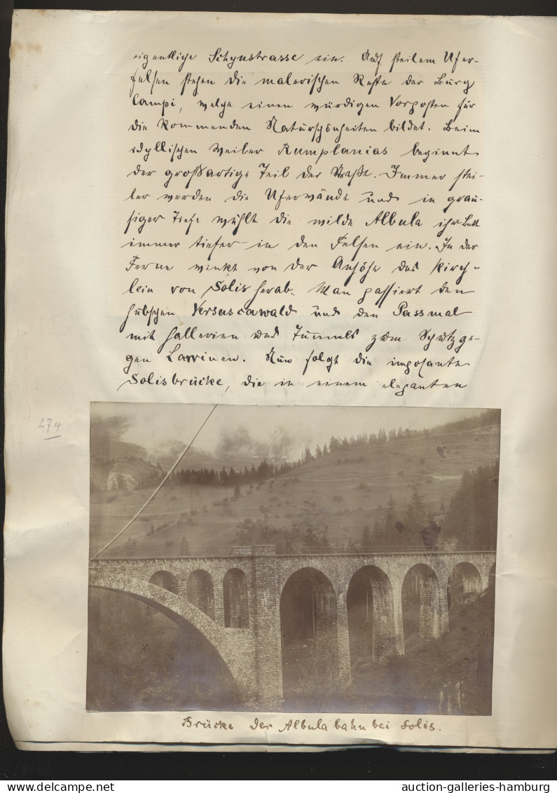 AK Schweiz - Besonderheiten: 1910, Handgeschriebener Reisebericht "Reise Nach Dem O - Autres & Non Classés