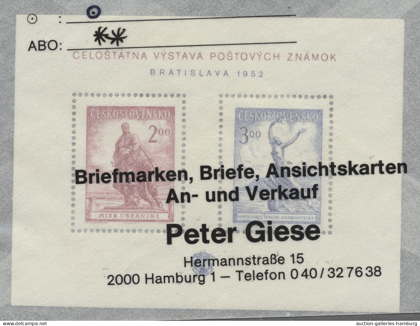 **/*/o/Cover/GA Czechoslowakia: 1918-1987, Zwei Händlerlagerbucher In Ringbindern, Sehr Dicht Ge - Briefe U. Dokumente