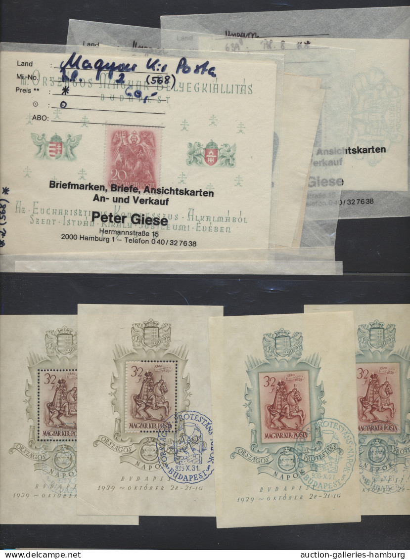 **/*/o/FDC Hungary: 1871-1988, zwei Händlerlagerbucher in Ringbindern, sehr dicht gefüllt m