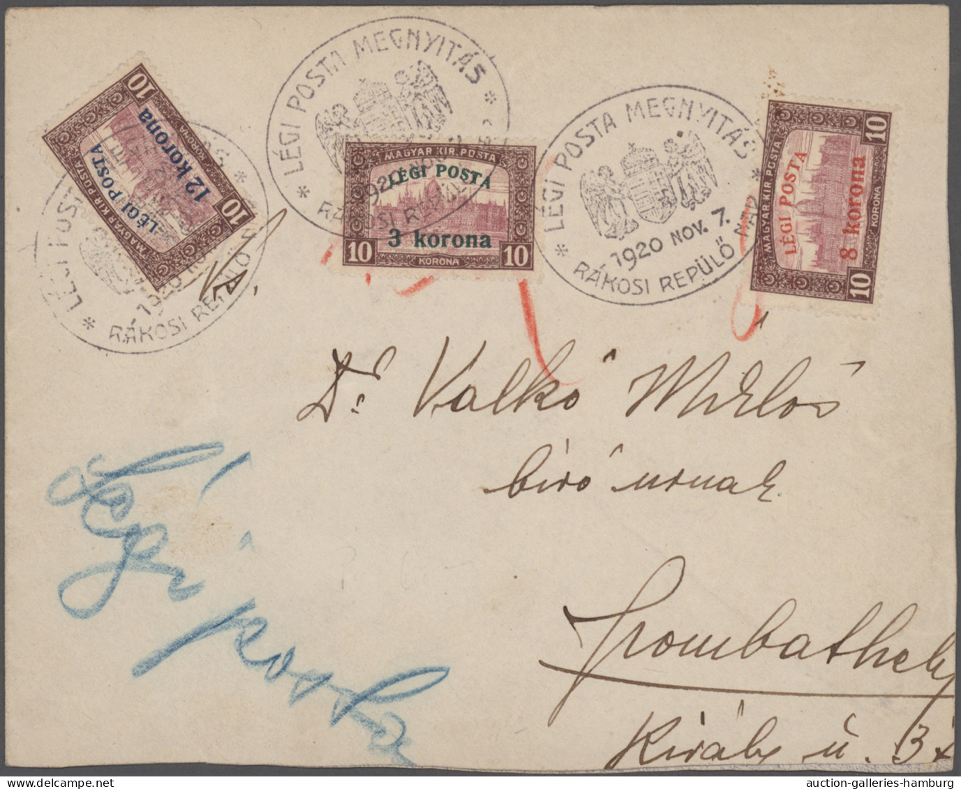 **/Cover/GA/o/* Hungary: 1918/1921, comprehensive collection in three Schaubek albums, well coll