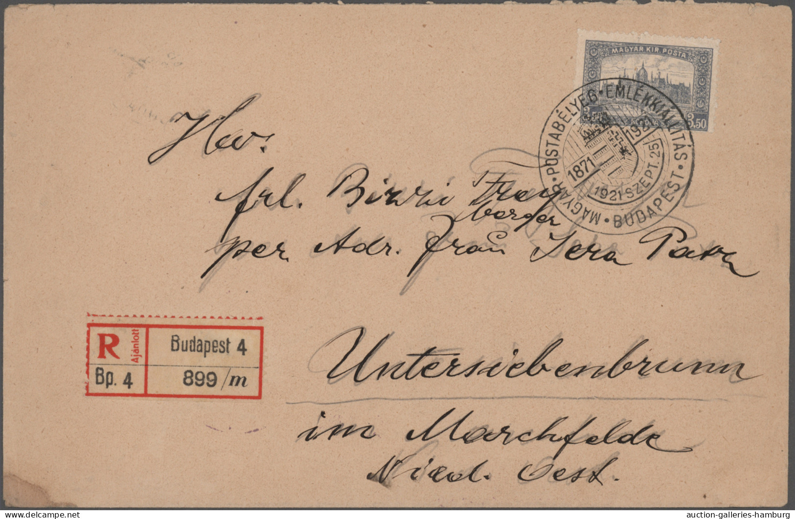 **/Cover/GA/o/* Hungary: 1918/1921, comprehensive collection in three Schaubek albums, well coll