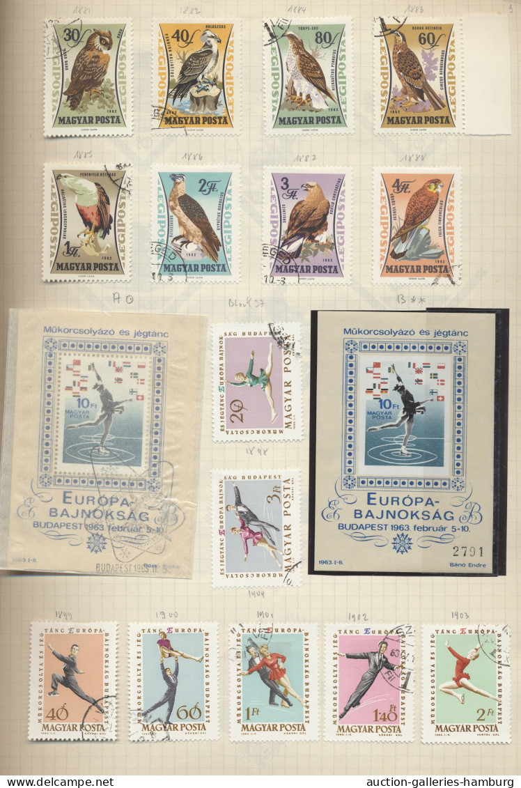 **/o/* Hungary: 1961-1972, **/gestempelte, Gut Gefüllte Sammlung In Großem Schreibheft - Used Stamps