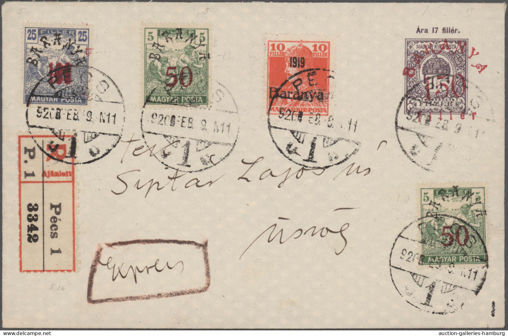 Cover/GA/o/on piece/**/* Hungary: 1919/1921, extraordinary and deeply specialised collection in two binde