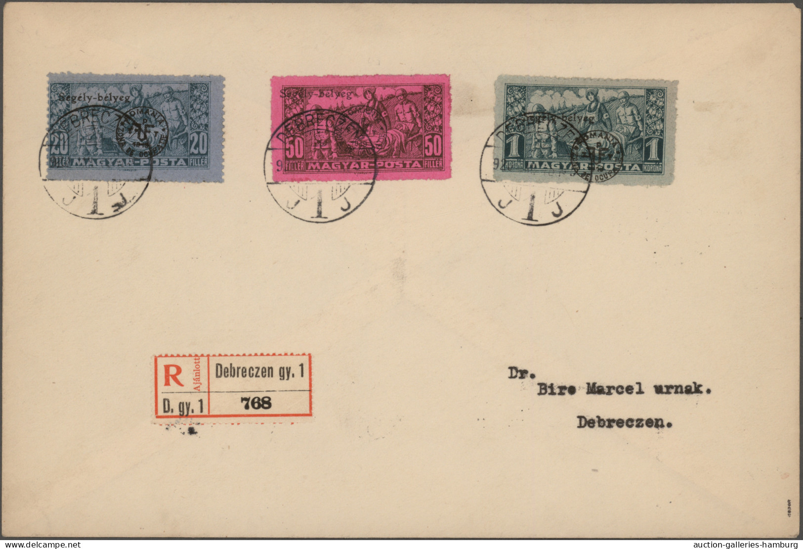 Cover Hungary: 1919/1920, collection of 66 covers/cards showing a lovely range of inte