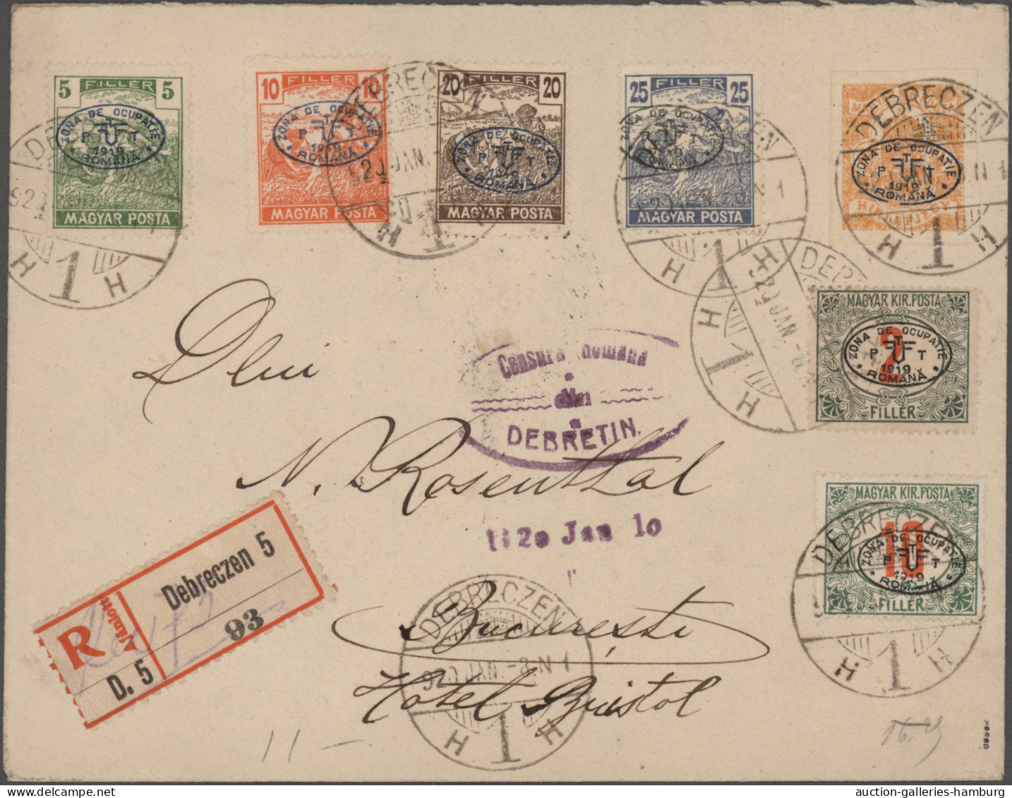 Cover Hungary: 1919/1920, collection of 66 covers/cards showing a lovely range of inte