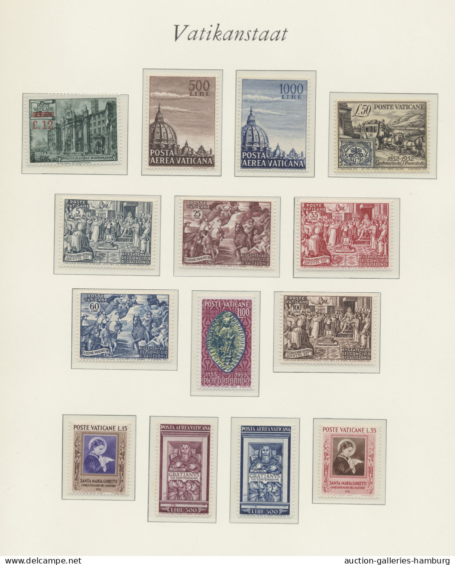 **/* Vatican City: 1929-1974, postfrische und ungebrauchte Sammlung im Vordruckalbum