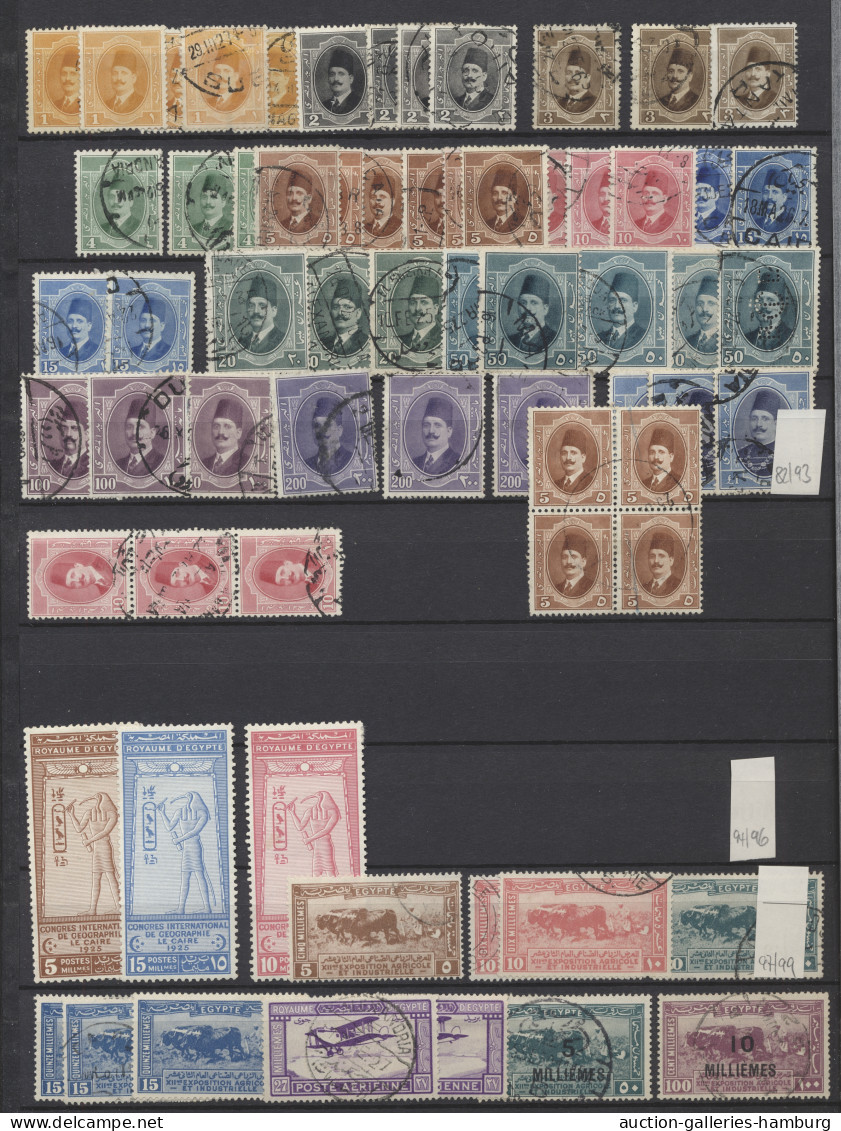 (*)/*/o/Cover Egypt: 1866/2015 Ca., Umfangreiche, Meist Sauber Gestempelte Sammlung, Oft Doppe - 1866-1914 Khedivate Of Egypt