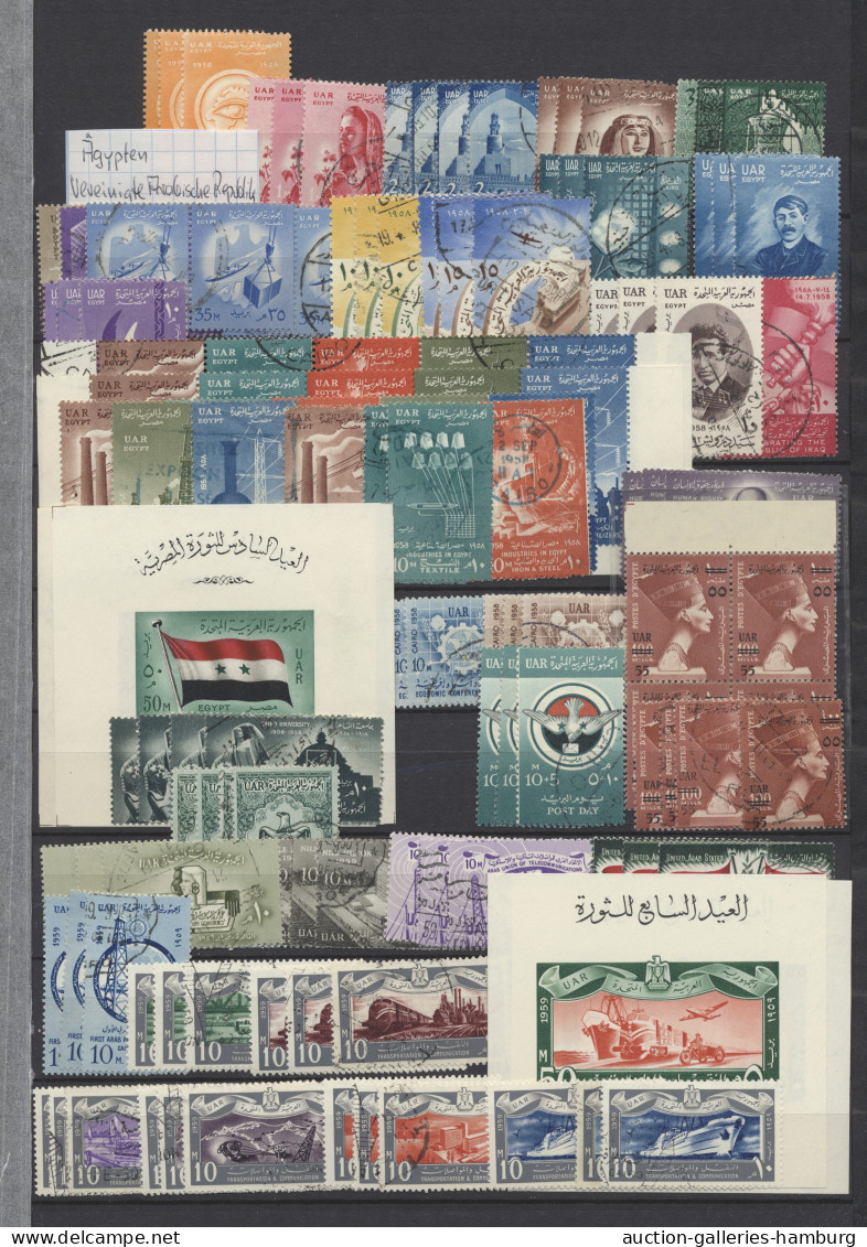 (*)/*/o/Cover Egypt: 1866/2015 ca., umfangreiche, meist sauber gestempelte Sammlung, oft doppe