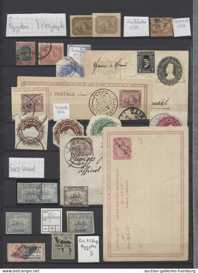 (*)/*/o/Cover Egypt: 1866/2015 ca., umfangreiche, meist sauber gestempelte Sammlung, oft doppe